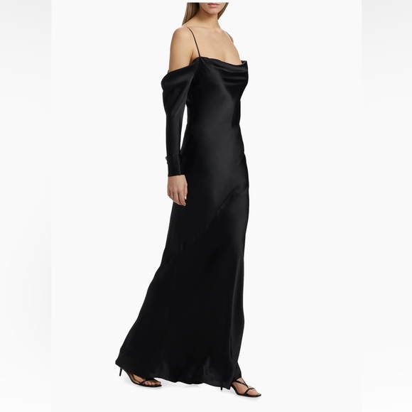 L'AGENCE Dresses & Skirts - NWT L'AGENCE Melly French Cuff Off Shoulder 100% Silk Dress Maxi Cocktail Dress